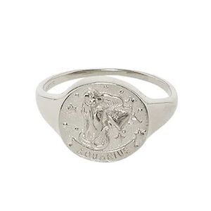 Spell Silver Aquarius Ring